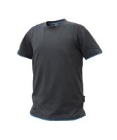 Kinetic t-shirt antracietgrijs/azuurblauw